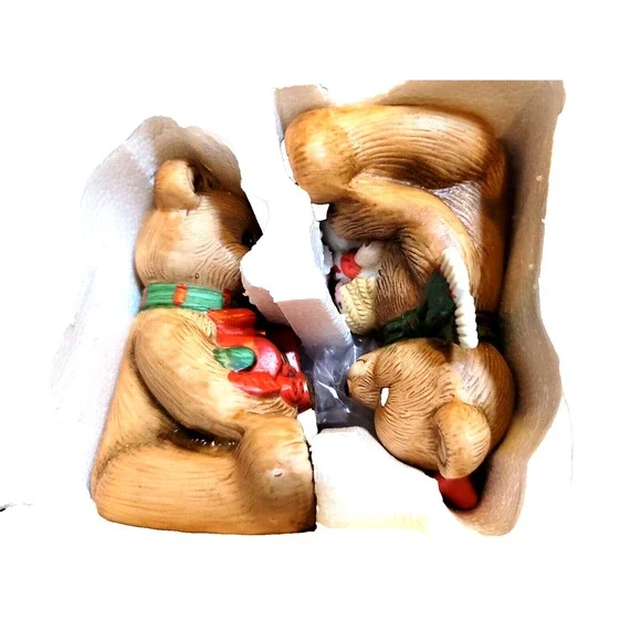 2 Homeco Christmas Teddy Bear Figurines - Picture 3 of 7
